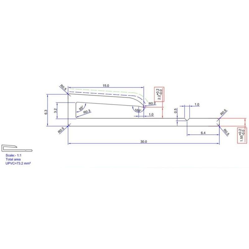 Hygiene Cladding Starter / Finishing Trim - for 2-3mm Sheets x 3mtr Length White