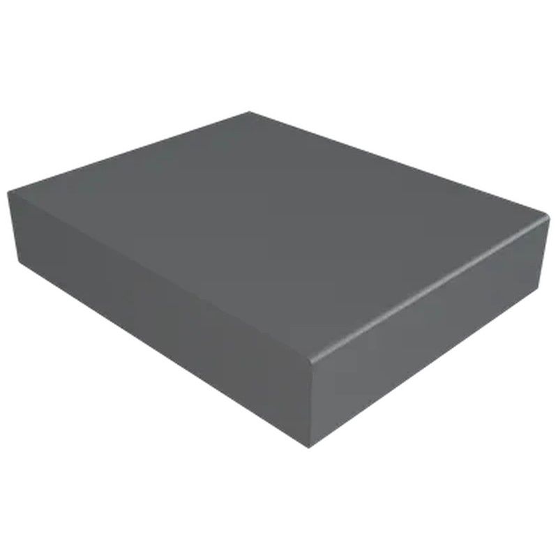 Aluminium Coping Stop End for 301-350mm Wall - 410mm Anthracite Grey (7016 Matt)