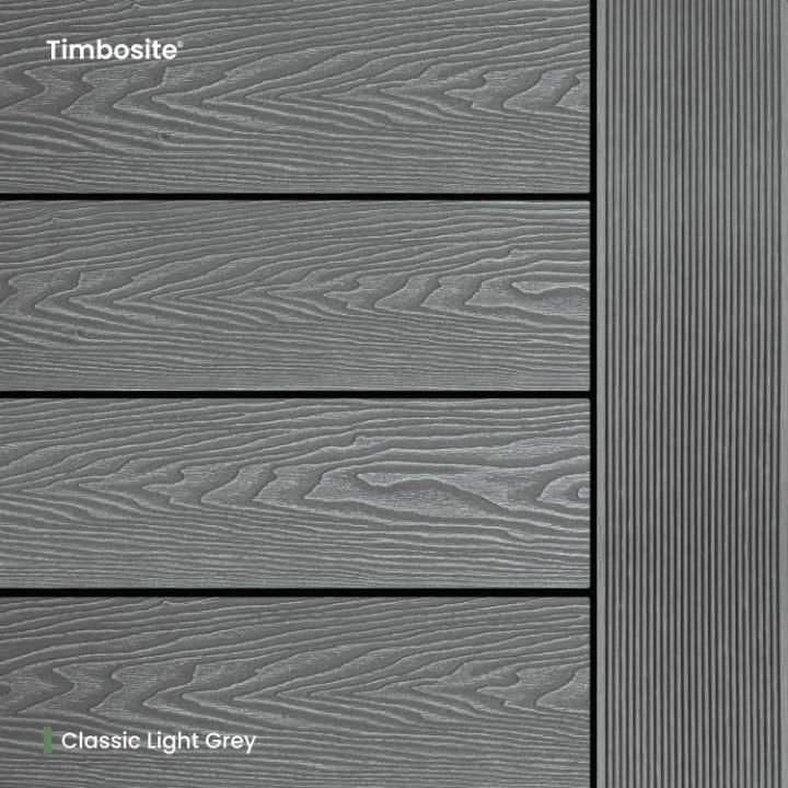 Classic Timbosite Decking Board Light Grey - 148mm x 3660mm