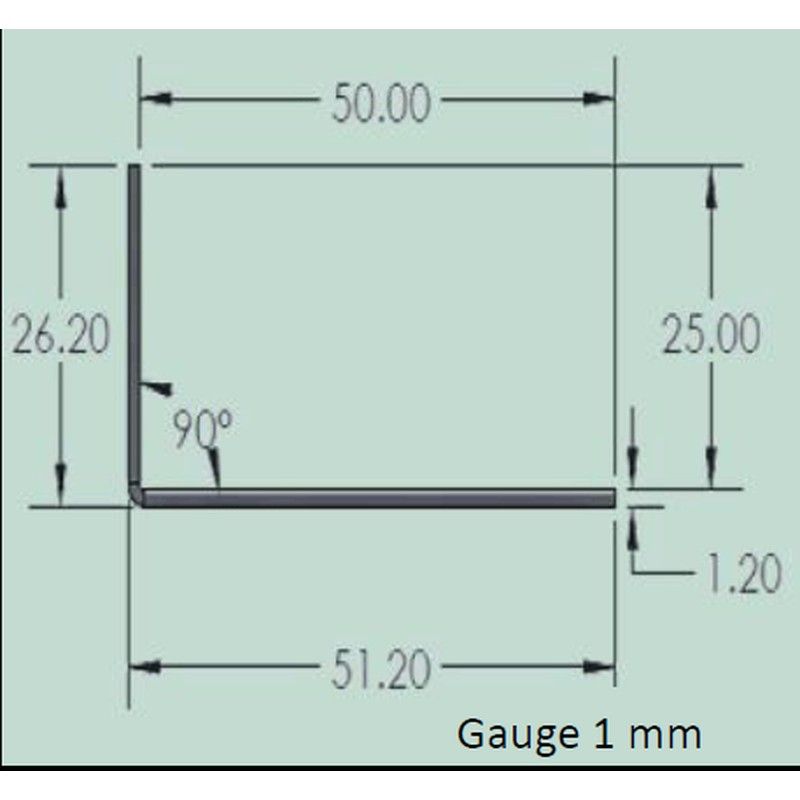 Fibre Cement Cladding Aluminium Top Vent Strip - 3mtr