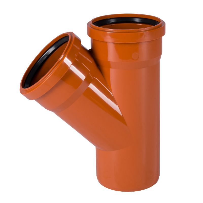 Drainage Junction Double Socket - 45 Degree x 110mm