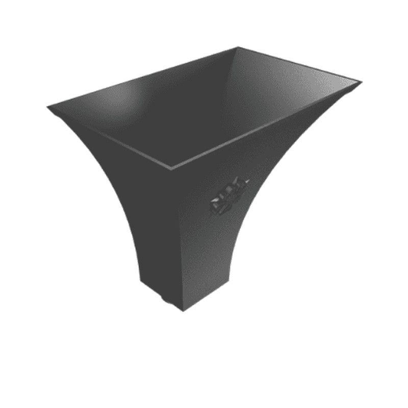 Aluminium Round Swaged Venus Hopper - 63mm PPC Finish Anthracite Grey (7016 Matt)