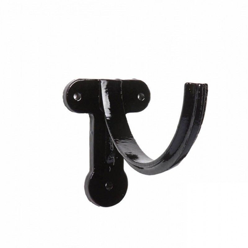 Cast Iron Deep Half Round Gutter Fascia Bracket - 100mm Black