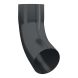 Lindab Aluminium Pipe Bend with Socket 70 - 87mm Anthracite Grey