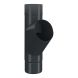 Lindab Aluminium Pipe Branch - 87mm Anthracite Grey