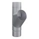 Lindab Aluminium Pipe Branch - 87mm Silver Metallic