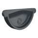 Lindab Aluminium Gutter Self-Locking Stop End - 150mm Anthracite Grey