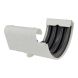 Lindab Aluminium Gutter Union with Rubber Seal - 150mm White