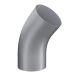 Lindab Steel Conical Downpipe Bend 45 - 100mm Silver Metallic