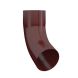 Lindab Steel Downpipe Bend with Socket 70 - 100mm Dark Red