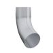 Lindab Steel Downpipe Bend with Socket 70 - 120mm Silver Metallic