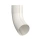 Lindab Steel Downpipe Bend with Socket 70 - 75mm Antique White