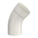 Lindab Steel Downpipe Bend with Socket 45 - 100mm Antique White