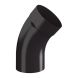 Lindab Steel Downpipe Bend with Socket 45 - 75mm Coffee Brown