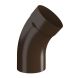 Lindab Steel Downpipe Bend with Socket 45 - 87mm Brown