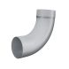 Lindab Steel Downpipe Bend with Socket 85 - 75mm Silver Metallic
