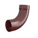 Lindab Steel Downpipe Bend with Socket 85 - 87mm Dark Red