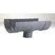 Cast Iron Deep Half Round Gutter Running Outlet - 100mm for 75mm Downpipe Primed