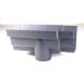 Cast Iron Moulded Ogee Gutter Running Outlet - 125mm for 65mm Downpipe Primed