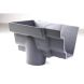 Cast Iron Moulded Ogee Gutter Left Hand Stopend Outlet - 125mm for 65mm Downpipe Primed