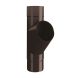Lindab Steel Downpipe Branch 75mm - 75mm Coffee Brown