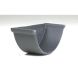 Cast Iron Beaded Half Round Gutter Internal Stopend - 115mm Primed