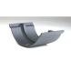 Cast Iron Beaded Half Round Gutter Union - 115mm Primed