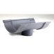 Cast Iron Beaded Half Round Gutter Running Outlet - 125mm for 65mm Downpipe Primed