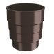 Lindab Steel Drain Connector - Coffee Brown