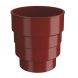 Lindab Steel Drain Connector - Dark Red