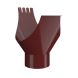 Lindab Steel Gutter Outlet 120mm - 190mm Dark Red