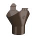Lindab Steel Gutter Outlet 87mm - 100mm Brown
