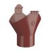 Lindab Steel Gutter Outlet 100mm - 125mm Dark Red
