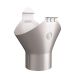 Lindab Steel Gutter Outlet 100mm - 150mm Silver Metallic