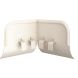 Lindab Steel Gutter Corner Overflow Protector - Antique White