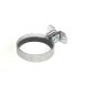 Zinc Plated Round Screw To Wall Downpipe Bracket with Gasket - 65mm Primed