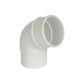 FloPlast Round Downpipe Offset Bend - 112.5 Degree x 68mm White