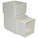 FloPlast Square Downpipe Bend - 92.5 Degree White