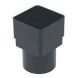 FloPlast PVC Square to PVC Round Downpipe Adaptor - Black