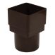 FloPlast PVC Square to PVC Round Downpipe Adaptor - Brown