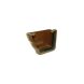 FloPlast Ogee Gutter External Stopend Left Hand - 110mm x 80mm Brown