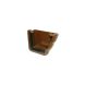 FloPlast Ogee Gutter External Stopend Right Hand - 110mm x 80mm Brown