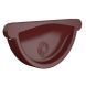 Lindab Steel Gutter Self-Locking Stop End - 125mm Dark Red