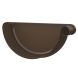 Lindab Steel Gutter Right Hand Stop End - 190mm Brown