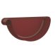 Lindab Steel Gutter Left Hand Stop End - 190mm Dark Red