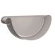 Lindab Steel Gutter Left Hand Stop End - 190mm Silver Metallic