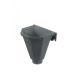 Cast Iron Round Downpipe Standard Hopper Head H0 Flat Back Outlet - 65mm Grey Primed