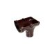 FloPlast Half Round Gutter Stopend Outlet - 112mm Brown