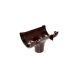 FloPlast Mini Gutter Running Outlet - 76mm Brown