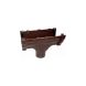 FloPlast Ogee Gutter Running Outlet - 110mm x 80mm Brown